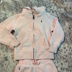 Kids Pink Hoodie jogger set by Ralph Lauren